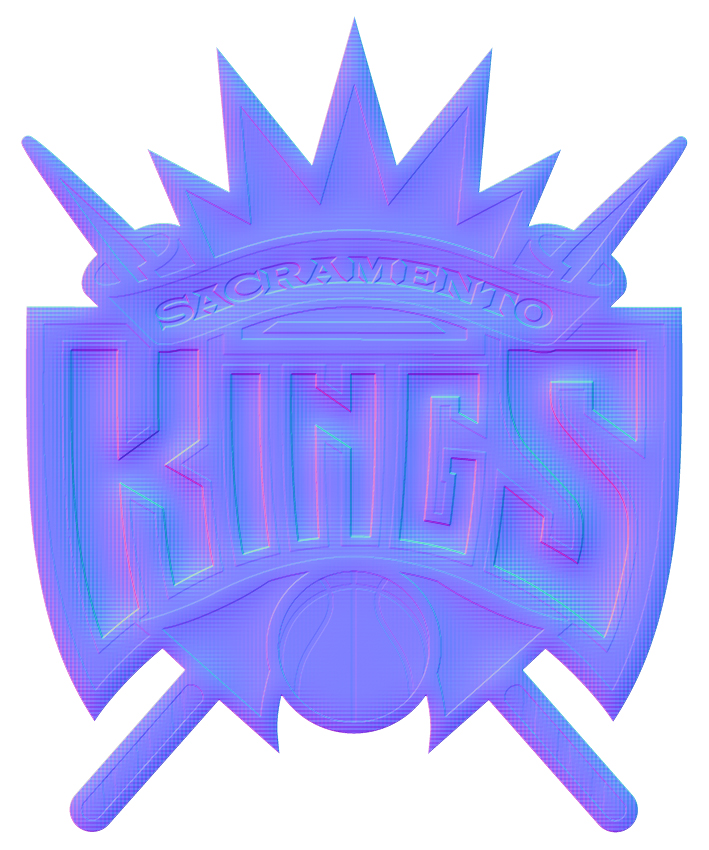 Sacramento Kings Colorful Embossed Logo vinyl decal